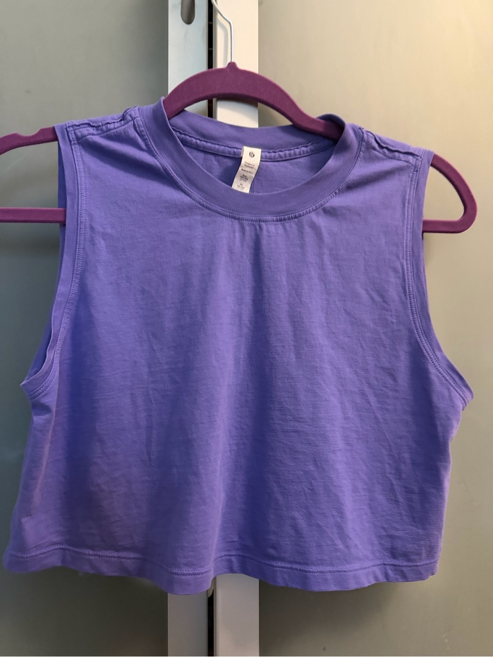 lululemon athletica Lavender Cropped Muscle Tank